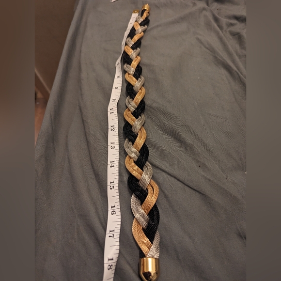 Metallic Braided Rope Necklace - Picture 2 of 4